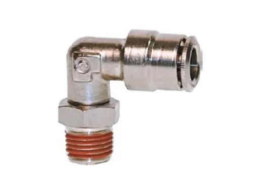 [05-71-8-4] **Nickel Plated** 1/2" Hose 1/4" NPT 90 Degree Swivel DOT Approved Fitting