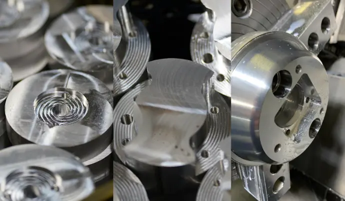 Custom Machined Air spring caps and brackets