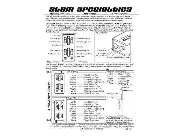 Slam Specialties, 8 Switch Manual Controller