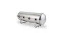 Airlift 2.5 Gal Alum Air Tank - (4) 1/4" face ports, & 1/4" drain port - 20" L x 6" D - Polished