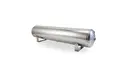 Airlift 4 Gal Alum Air Tank - (2) 1/4", (2) 3/8" end ports, & 1/4" drain port - 30" L x 6" D - Polished