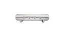 Airlift 4 Gal Alum Air Tank - (4) 1/4" face ports, (2) 3/8" end ports, & 1/4" drain port - 30" L x 6" D