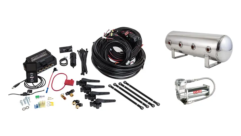 Airlift Air Lift Performance 3H (3/8" Air Line, 2.5 Gallon Lightweight Polished Aluminum Tank, VIAIR 444C Compressor)