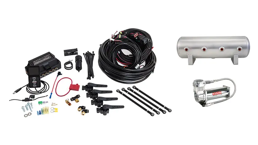 Airlift Air Lift Performance 3H (3/8" Air Line, 2.5 Gallon Lightweight Raw Aluminum Tank, VIAIR 444C Compressor)