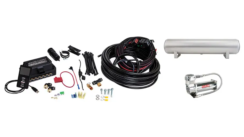 Airlift Air Lift Performance 3P (1/4" Air Line, 4 Gallon 5-Port Lightweight Polished Aluminum Tank, VIAIR 444C Compressor)