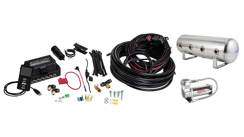 Airlift Air Lift Performance 3P (3/8" Air Line, 2.5 Gallon Lightweight Polished Aluminum Tank, VIAIR 444C Compressor)