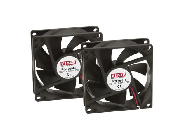 Viair IP68 Rated 12V Cooling Fan, 80mm x 80mm x 25mm, 3800 RPM, CE