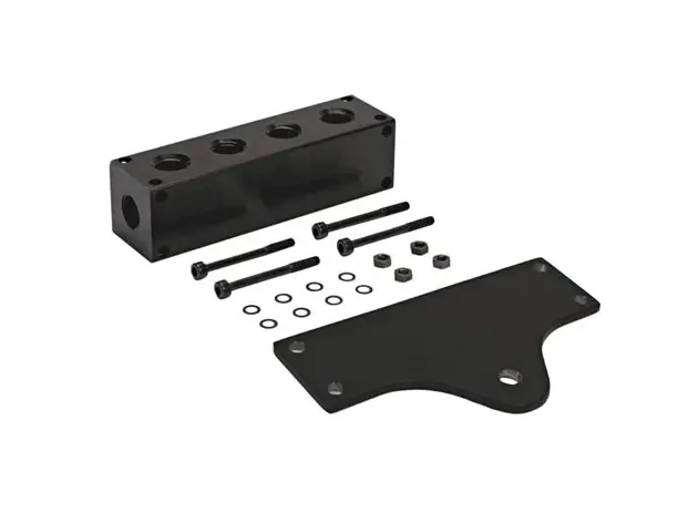 [VA-92820] 6 Port Billet Manifold with Mounting Bracket