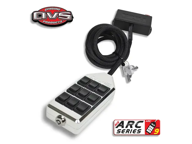 [AVS-ARC-9-CHR] AVS SWITCH BOX WITH 9 ROCKER SWITCHES & RELAY BOX - 4-CORNER CONTROL - CHROME