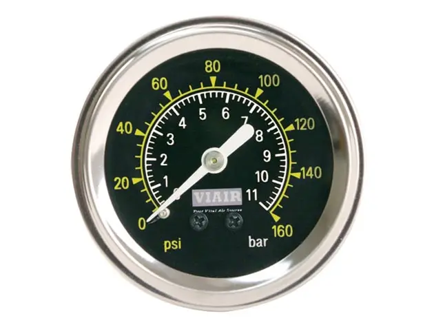 [VA-90085] 1.5" Single Needle Gauge 160 PSI Black