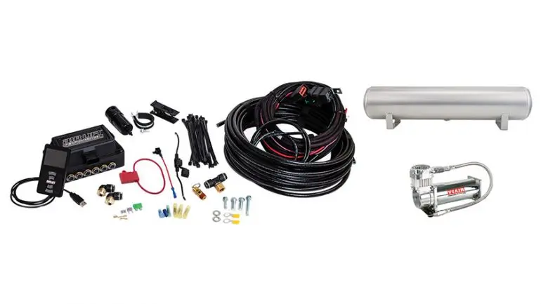 [AL-27782] Airlift Air Lift Performance 3P (1/4" Air Line, 4 Gallon 5-Port Lightweight Polished Aluminum Tank, VIAIR 444C Compressor)