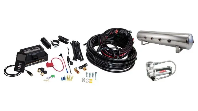 [AL-27789] Airlift Air Lift Performance 3P (3/8" Air Line, 4 Gallon 7-Port Lightweight Polished Aluminum Tank, VIAIR 444C Compressor)