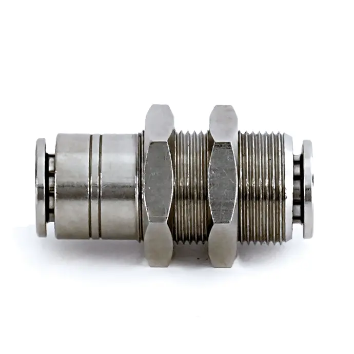 [05-85-6] 3/8" Hose Bulkhead Union Nickel Plated M18x1 Outside