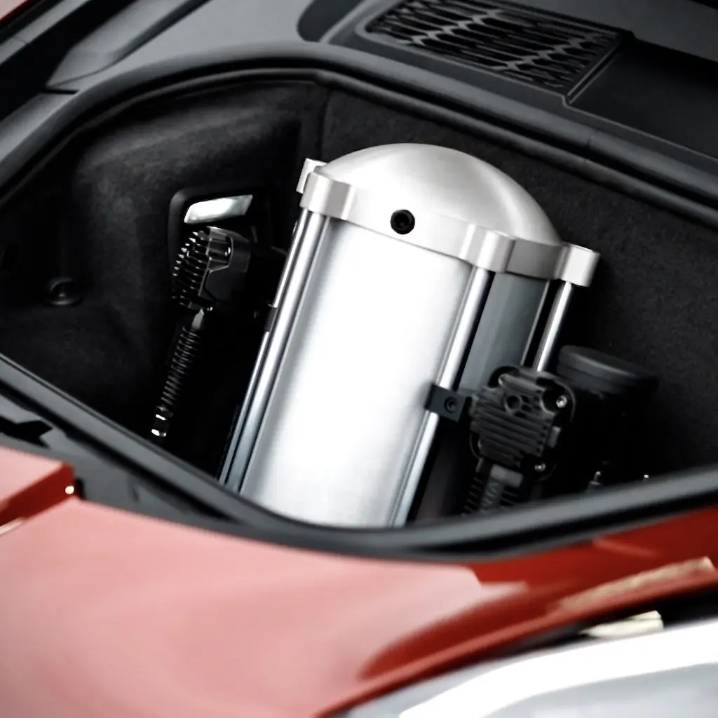 [10-150001] C8 Corvette Front AMP Kit 3H (1/4", Black Cap, Silver Tube, Dual 444 Black)