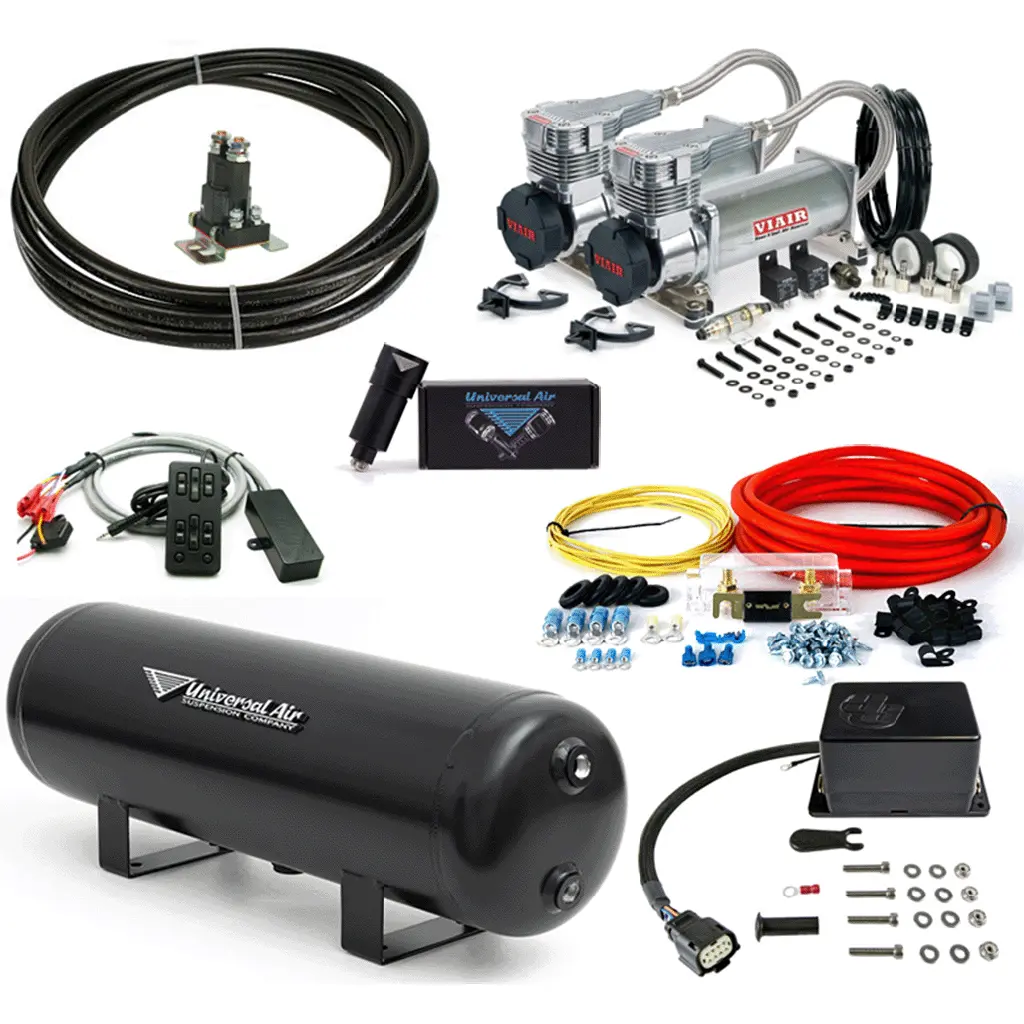 [10-200397] Single Manifold FBSS Air Management Package (3 Gallon Aluminum, Single Viair 380, AVS 7 Switch, No Power Kit, Slam SV-8C)