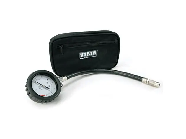 2.5" Tire Gauge w/Hose (0 to 35 PSI, with Storage Pouch)
