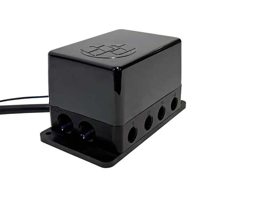 [202053-SV-8C-Inline] Slam Specialties SV 4-Corner Inline 1/4 Bag, 3/8 Fill/Exh, 1/8 Gauge