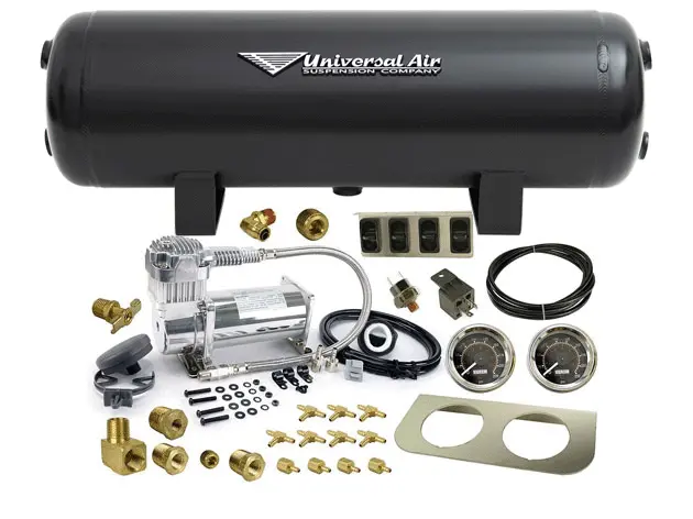 Manual Paddle FBSS Air Management Package (3 Gallon Black Aluminum, No Compressor, No Power Kit, White)