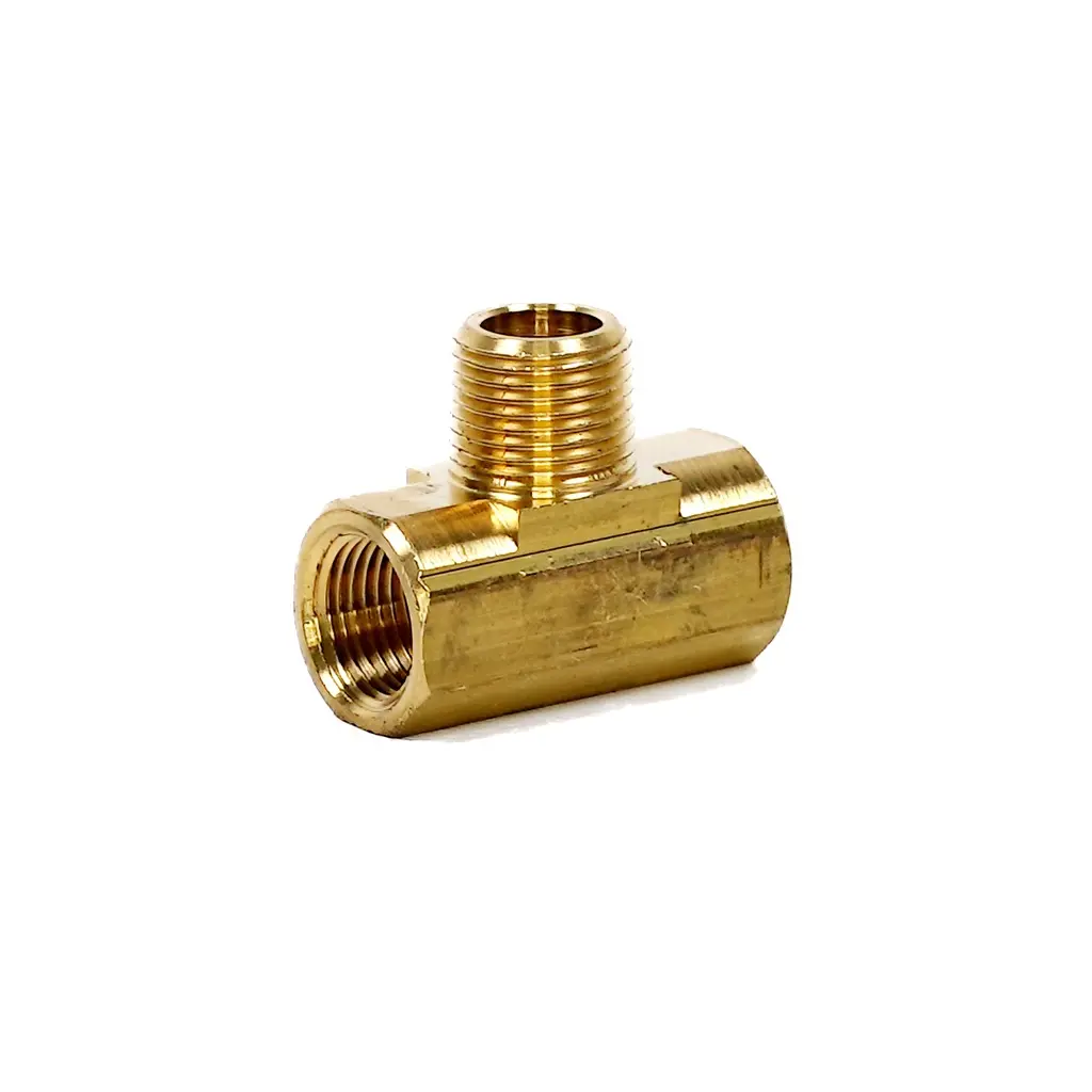 [05-BF38-22] 3/8" NPT BRANCH TEE. MALE IN CENTER FEMALE OUT ENDS