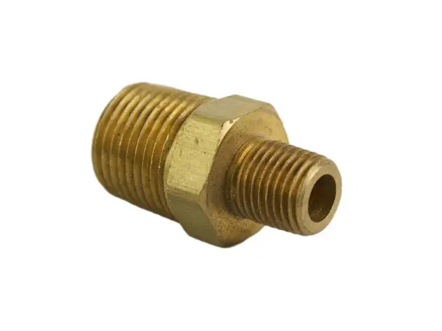[05-BF38-21] 3/8M 1/4M Hex Nipple Reducer