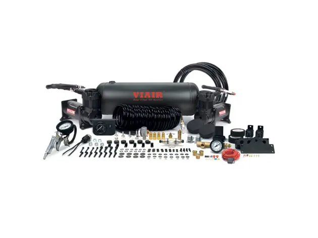 [VA-20016] Dual Stealth Black 400C Onboard Air System (4.55 CFM · 150 PSI · 60 Amp · 12V · 2.0 Gal. Tank)