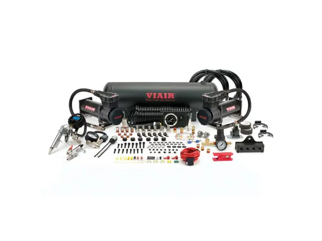 [VA-20175] Dual Stealth Black 425C Onboard Air System (175 PSI, 4.80 CFM, 58 Amp, 12V, 2.5 Gal. Tank)