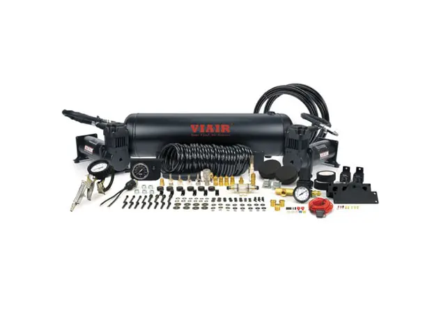 [VA-20020] Dual Stealth Black 444C Onboard Air System (200 PSI · 3.53 CFM · 40 Amp · 12V · 2.5 Gal. Tank)