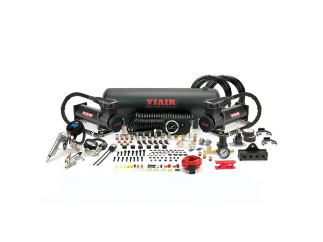 [VA-20185] Dual Stealth Black Gen 2 485C Onboard Air System (200 PSI · 3.82 CFM · 44 Amp · 12V · 2.5 Gal. Tank)