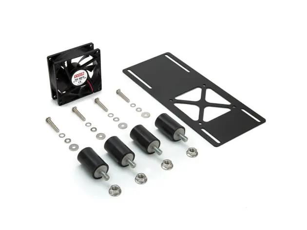 [VA-95820] IP68 Cooling Fan With Vibration Isolator Kit, w/Mounting Hardware, Bracket (L), 12V CE
