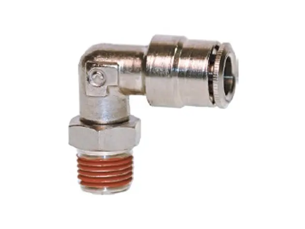 [05-71-6-4] **Nickel Plated** 3/8" Hose 1/4" NPT 90 Degree Swivel DOT Approved Fitting