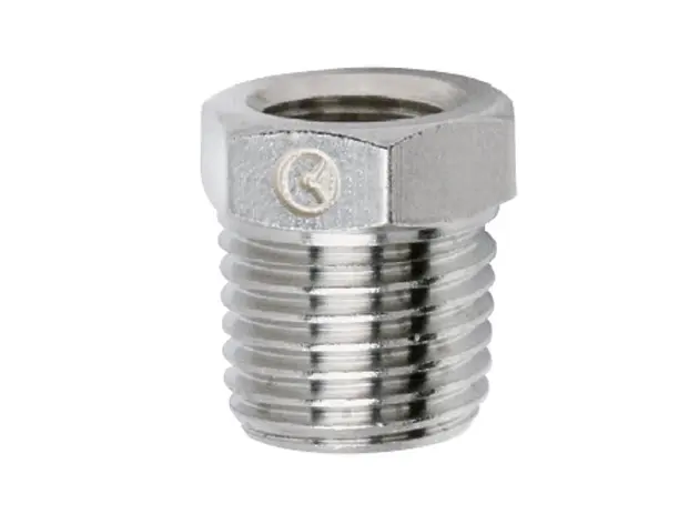[05-56-6-4] **Nickel Plated** 3/8" Male NPT 1/4" Female NPT Reducer