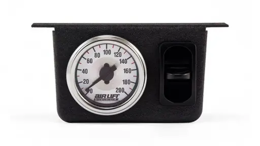 [AL-26161] Airlift Single Needle Gauge Panel with one paddle switch- 200 PSI