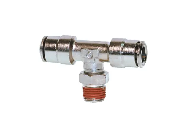 [05-81-8-8] **Nickel Plated** 1/2" Hose 1/2" NPT Branch T Swivel DOT Approved Fitting