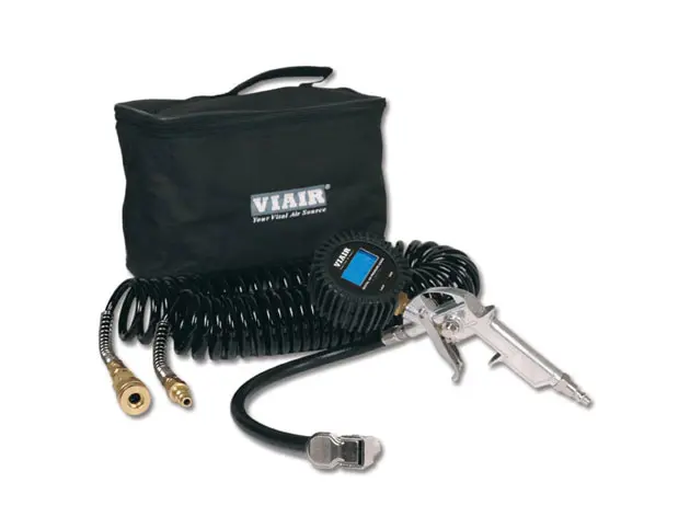[VA-00044] Inflation Kit w/2.5” Digital Tire Gun, Reads Up to 200 PSI,  30’ Hose, Carry Bag