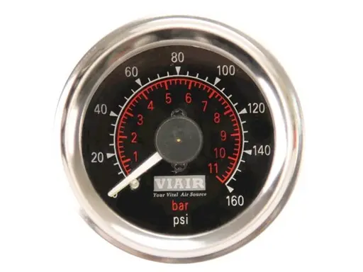 [VA-90082] 2" Dual Needle Gauge 160 PSI Black