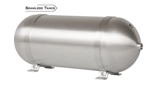 [ST-824381] 24” X 8.625” Seamless Aluminum Tank With 4 3/8" Ports with hardware and 1 1/4" Port 