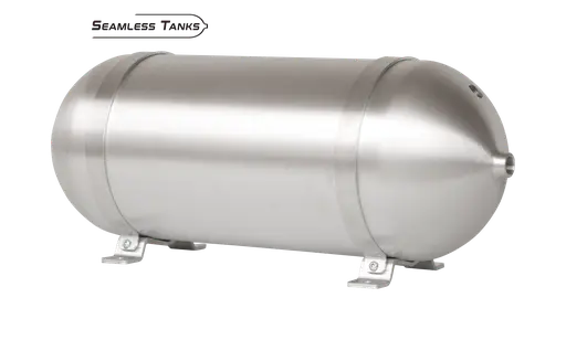 [ST-828381] 28” X 8.625” Seamless Aluminum Tank With 4- 3/8" Ports with hardware and 1- 1/4" Port 
