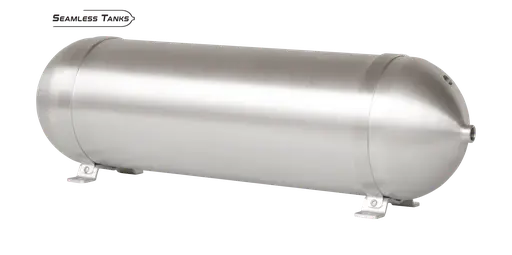 [ST-832381] 32” X 8.625” Seamless Aluminum Tank With 4 3/8" Ports with hardware and 1 1/4" Port 