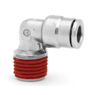 [05-78-6-6] **Nickel Plated** 3/8" Hose 3/8" NPT 90 Degree NON-Swivel DOT Approved Fitting