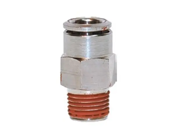 [05-70-4-6] **Nickel Plated** 1/4" Hose 3/8" NPT Straight DOT Approved Fitting