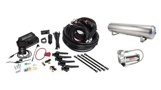 [AL-27792] Airlift Air Lift Performance 3H (1/4" Air Line, 4 Gallon 5-Port Lightweight Polished Aluminum Tank, VIAIR 444C Compressor)