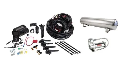 [AL-27797] Airlift Air Lift Performance 3H (3/8" Air Line, 4 Gallon 5-Port Lightweight Polished Aluminum Tank, VIAIR 444C Compressor)