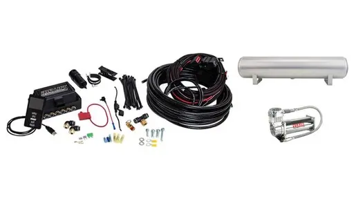 [AL-27782] Airlift Air Lift Performance 3P (1/4" Air Line, 4 Gallon 5-Port Lightweight Polished Aluminum Tank, VIAIR 444C Compressor)