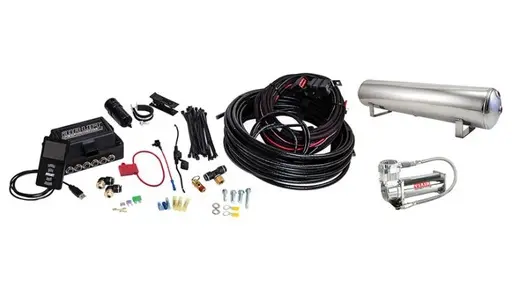 [AL-27787] Airlift Air Lift Performance 3P (3/8" Air Line, 4 Gallon 5-Port Lightweight Polished Aluminum Tank, VIAIR 444C Compressor)